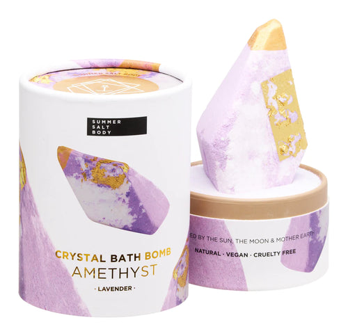 Amethyst crystal bath bomb lavender