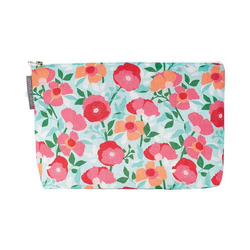 Sherbet poppies large cosmetic case
