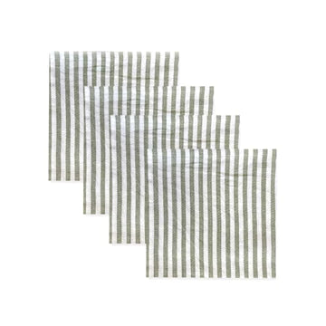 Bulla green stripe napkins set of 4