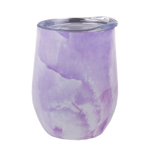 Lilac marble wine tumbler