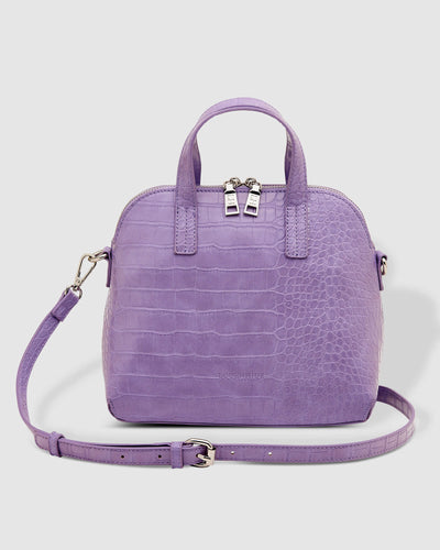 Baby Candice croc lilac top handle bag
