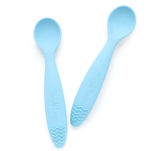 Silicone spoon 2 pk blue