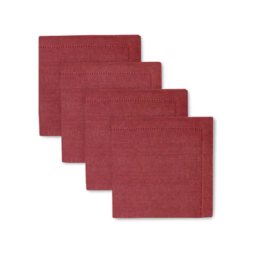 Jetty red napkins set of 4