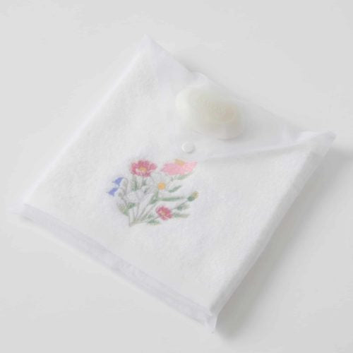 Wild flower hand towel and soap set