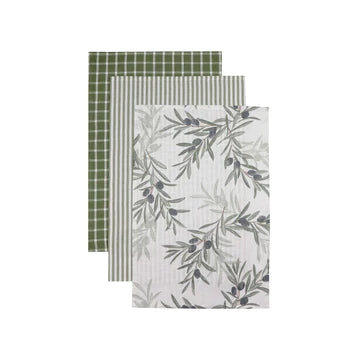 Olive leaf tea towel 3 pack