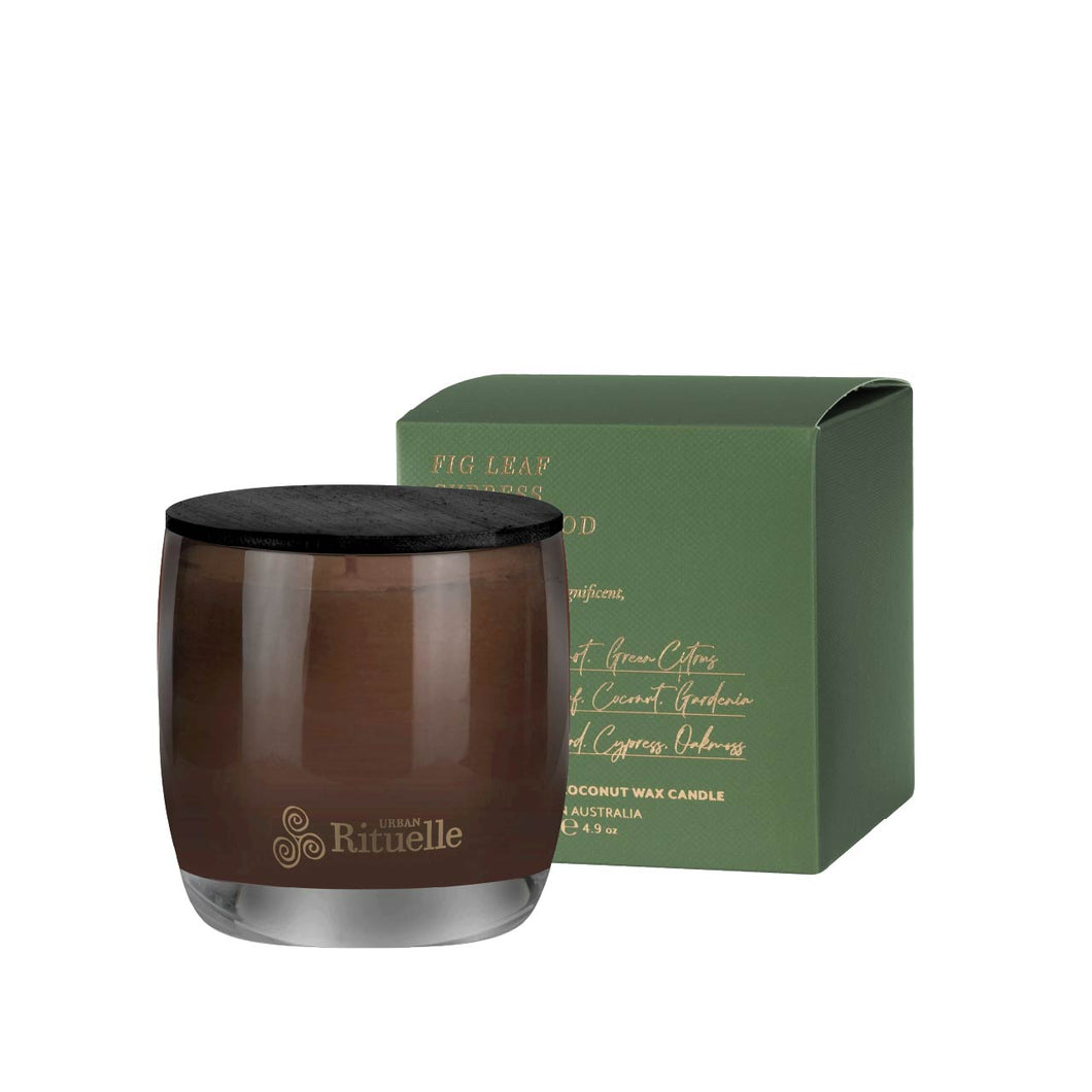 Fig leaf, cypress, cedarwood and moss 140gm candle