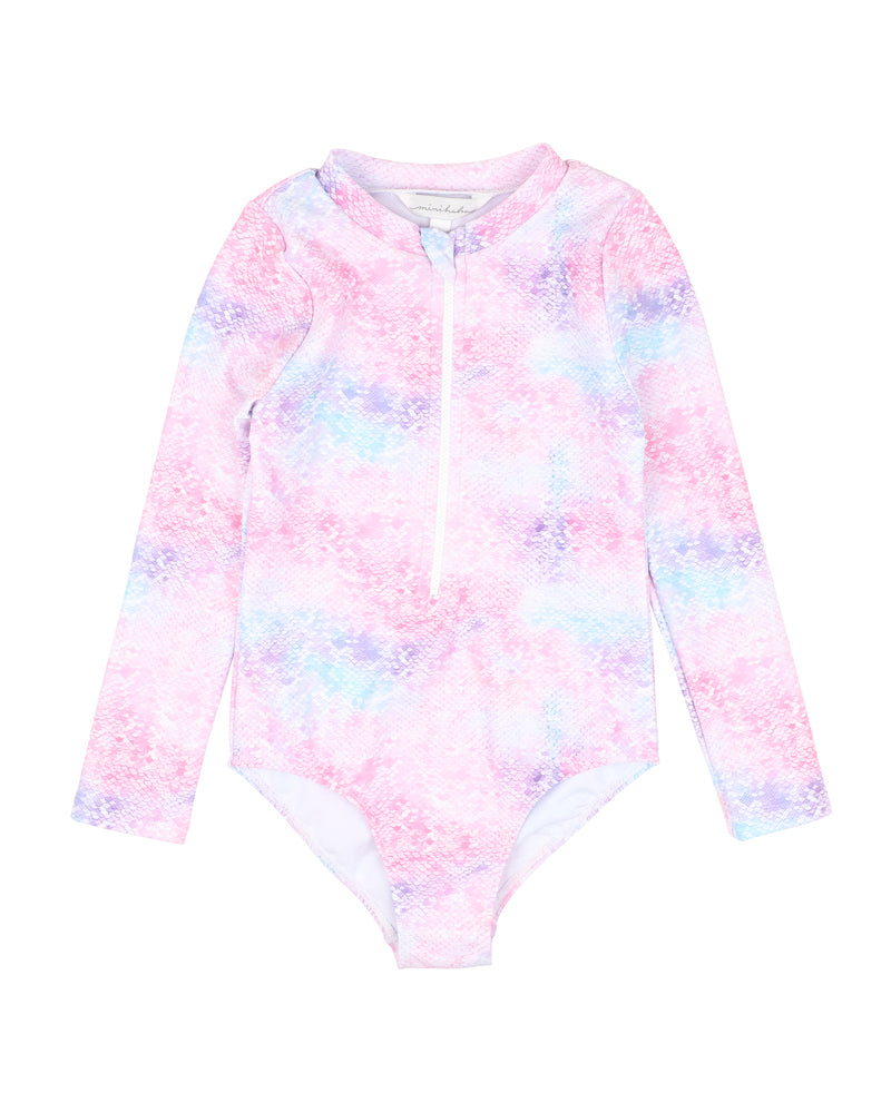 Eliza print long sleeve sunsuit