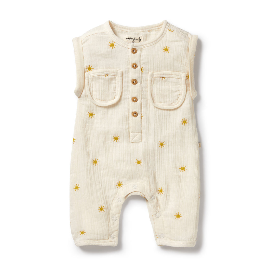 Sunshine organic crinkle growsuit