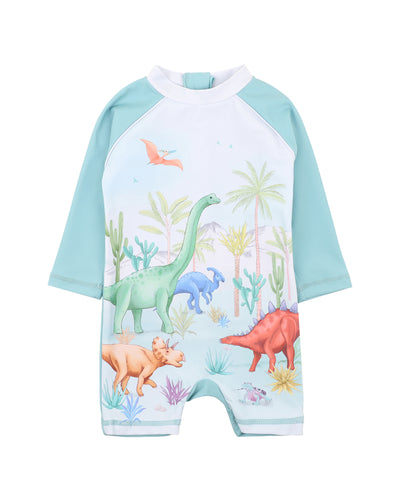 Denver dinosaur long sleeve rash suit