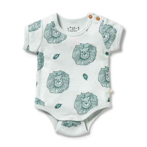 Little lion organic pointelle bodysuit