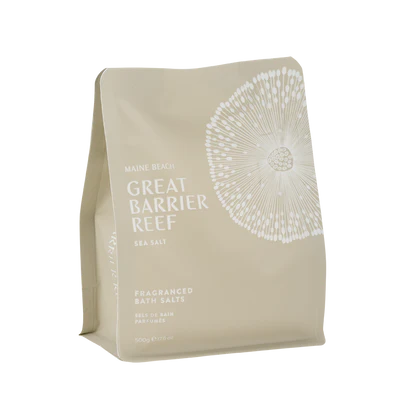 Great Barrier Reef sea salt bath salts pouch