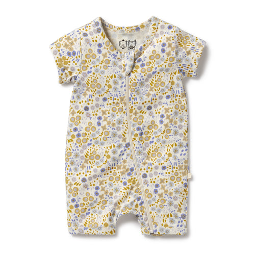 Little meadow organic boyleg zipsuit