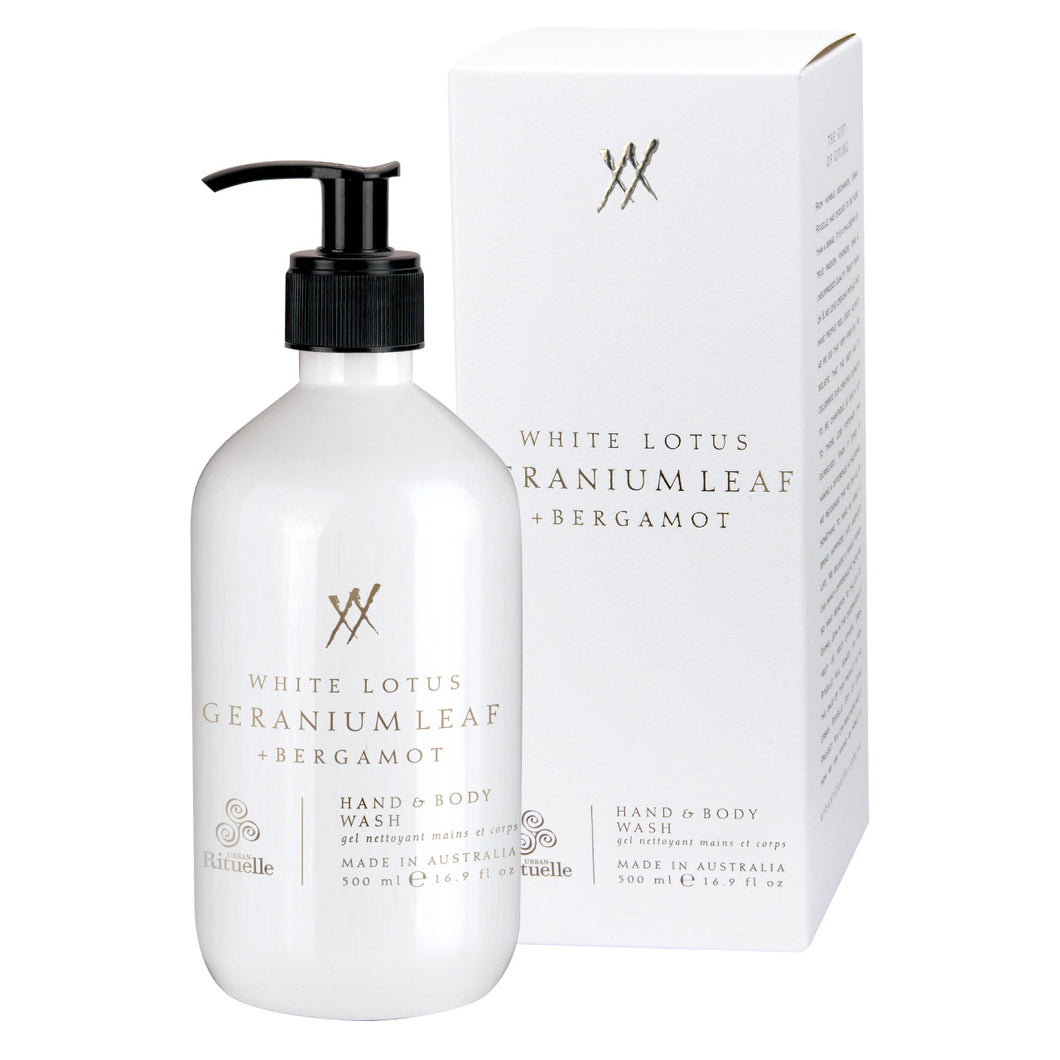 White lotus geranium leaf & bergamot hand and body wash 500ml