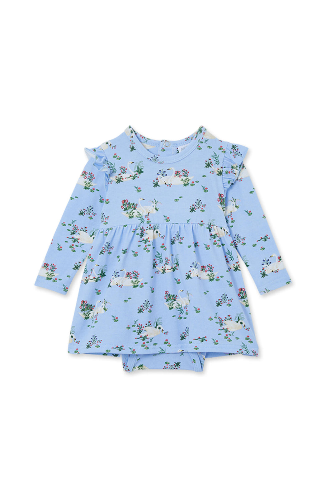 Swan frill baby dress