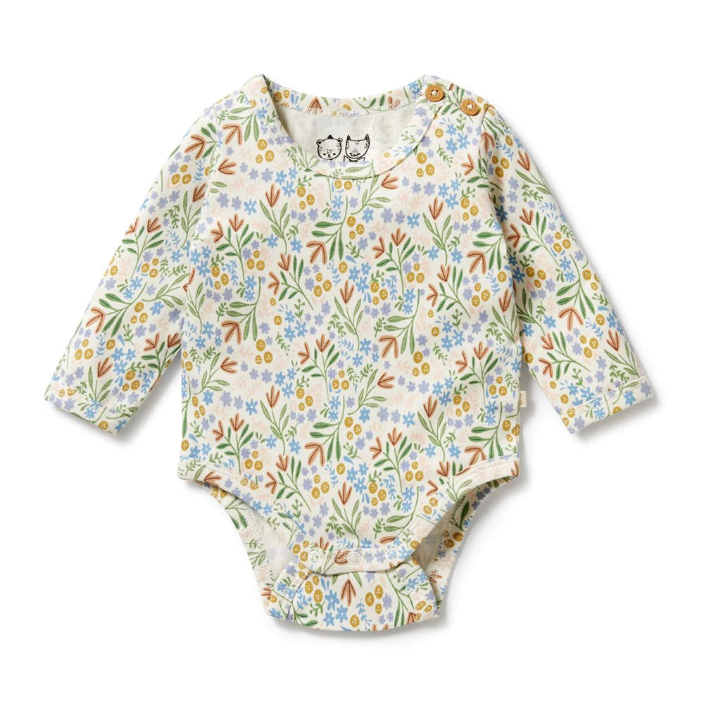 Tinker floral organic bodysuit