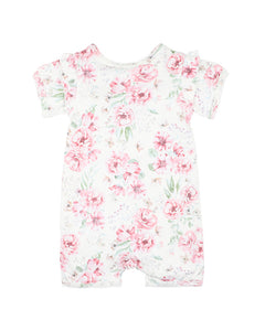 Evie print zip romper