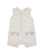Load image into Gallery viewer, Finley embroidered stripe romper
