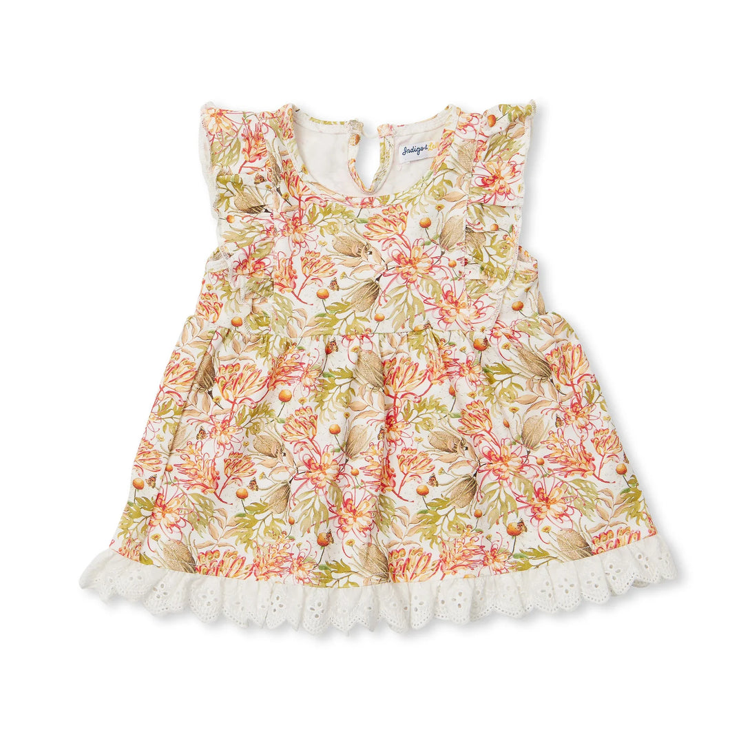 Eva ruffle sleeve dress wildflowers