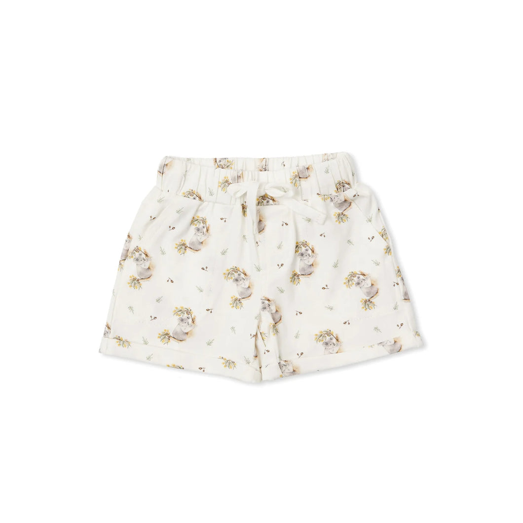 Cary pocket shorts koala gumnut