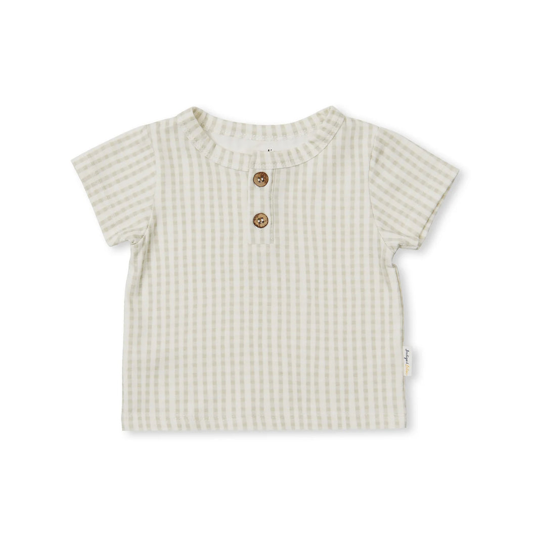 Oscar tee sage gingham