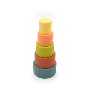 Round silicone stacker cups