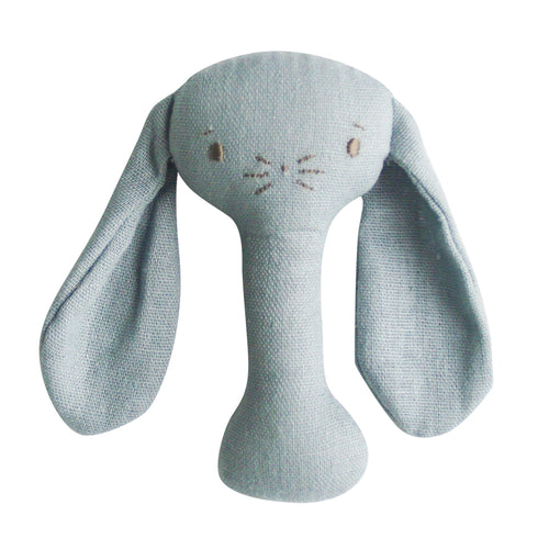 Bobby bunny stick rattle grey linen